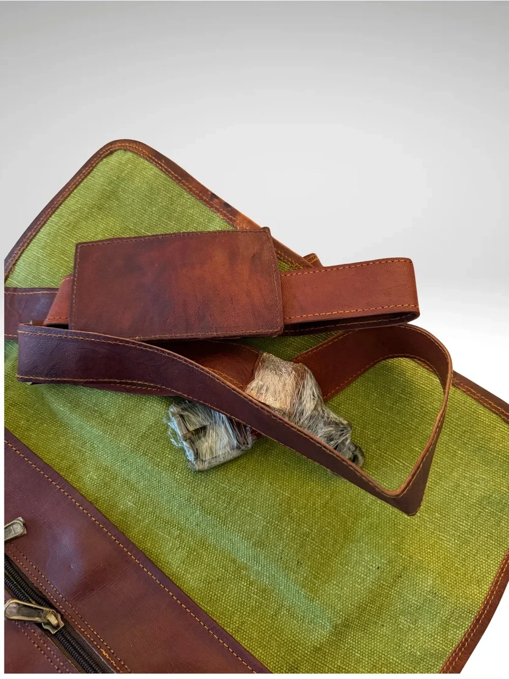 Leather Men’s Briefcase Messenger Bag - Brown